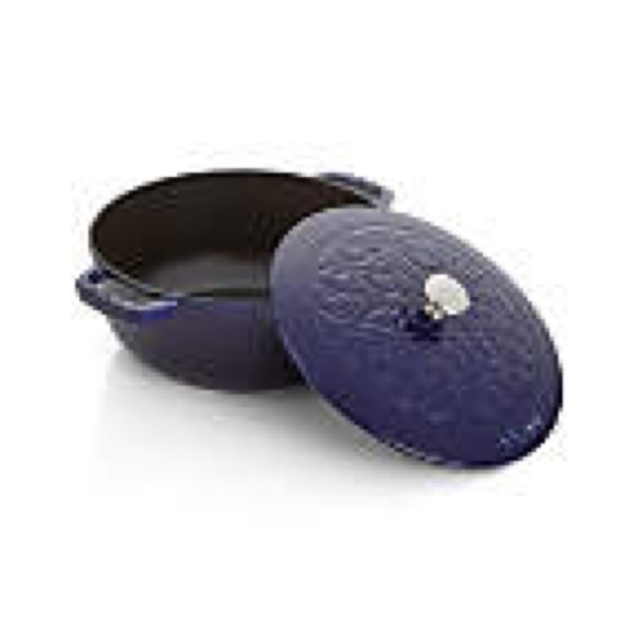 Staub new #24 3.75-Qt Lily Lid Dark Blue - Picture 10 of 13